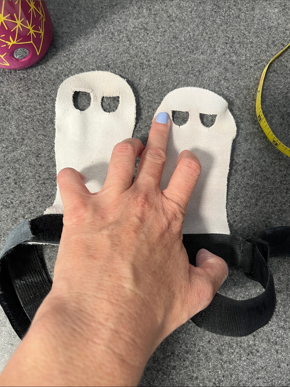 Kids White Gymnastics Grips.
